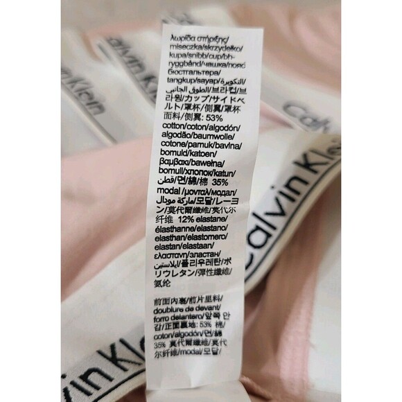 Calvin Klein Womens Pink Racerback Pullover Modern Cotton Bralette Multiple Sz. - Picture 4 of 5